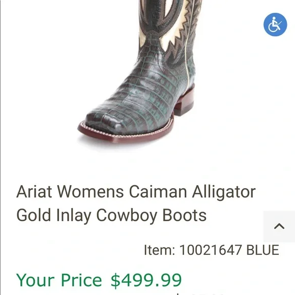 Ariat Exotics Caiman Alligator 6.5B - Picture 4 of 4